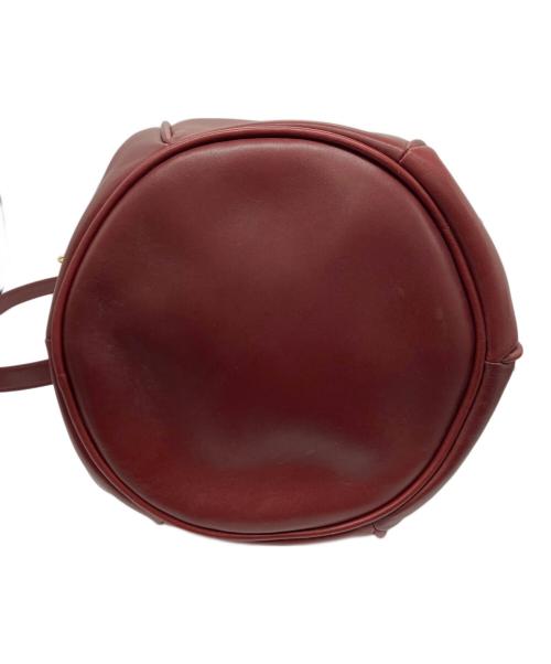 Cartier（カルティエ）Cartier (カルティエ) 巾着ショルダーバッグ ボルドーの古着・服飾アイテム