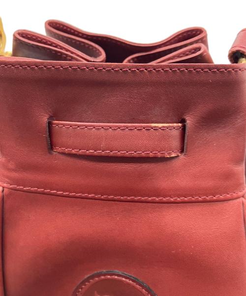 Cartier（カルティエ）Cartier (カルティエ) 巾着ショルダーバッグ ボルドーの古着・服飾アイテム