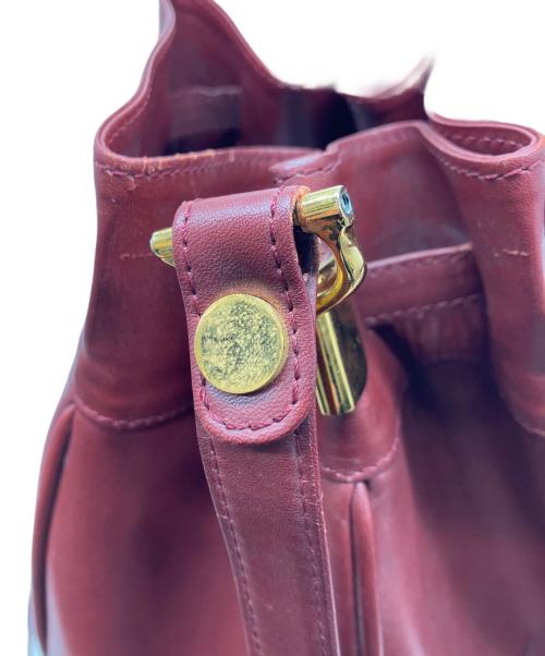 Cartier（カルティエ）Cartier (カルティエ) 巾着ショルダーバッグ ボルドーの古着・服飾アイテム