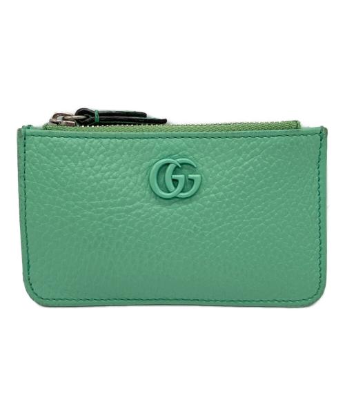 GUCCI（グッチ）GUCCI (グッチ) GGマーモント キーチェーン付カードケース ミントの古着・服飾アイテム