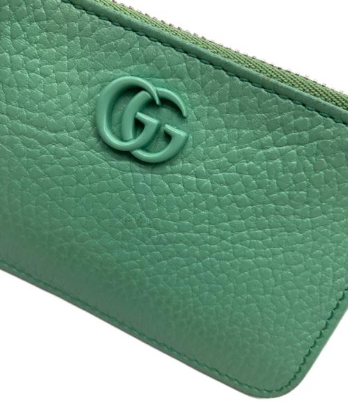 GUCCI（グッチ）GUCCI (グッチ) GGマーモント キーチェーン付カードケース ミントの古着・服飾アイテム