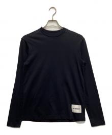 JIL SANDER（ジルサンダー）の古着「裾ワッペンロングスリーブTシャツ」｜ネイビー