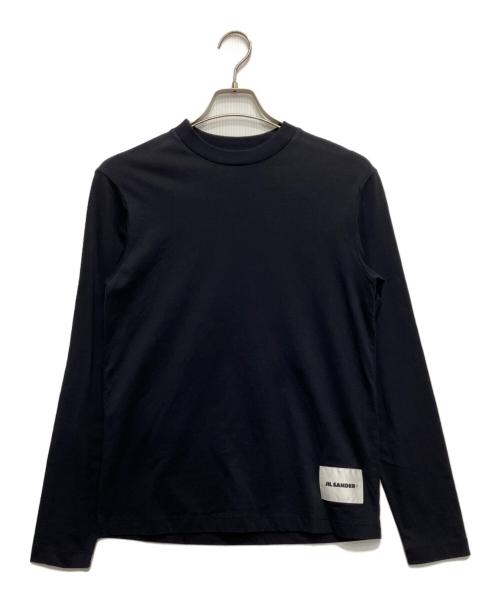JIL SANDER（ジルサンダー）JIL SANDER (ジルサンダー) 裾ワッペンロングスリーブTシャツ ネイビー サイズ:Sの古着・服飾アイテム