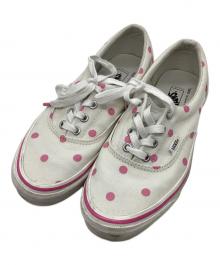 VANS×COMME des GARCONS GIRL（ヴァンズ×コムデギャルソンガール）の古着「キャンバススニーカー」｜ホワイト×ピンク