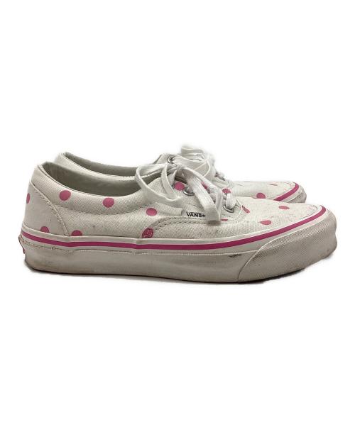 VANS（ヴァンズ）VANS (ヴァンズ) COMME des GARCONS GIRL (コムデギャルソンガール) キャンバススニーカー ホワイト×ピンク サイズ:23.5cmの古着・服飾アイテム