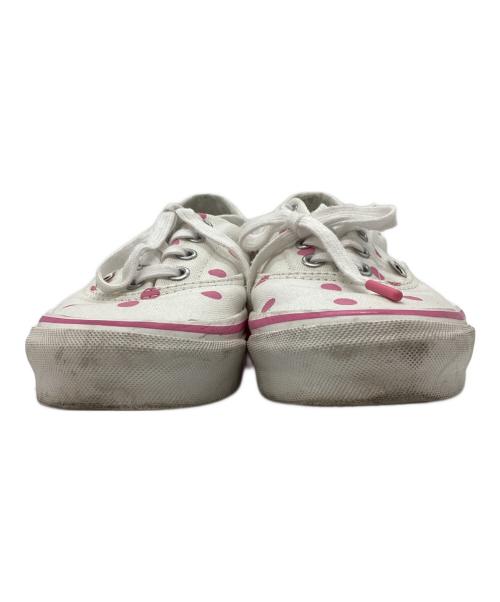 VANS（ヴァンズ）VANS (ヴァンズ) COMME des GARCONS GIRL (コムデギャルソンガール) キャンバススニーカー ホワイト×ピンク サイズ:23.5cmの古着・服飾アイテム