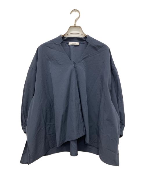 ebure（エブール）EBURE (エブール) ボリュームスリーブブラウス ネイビー サイズ:38の古着・服飾アイテム