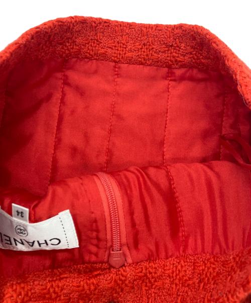 CHANEL（シャネル）CHANEL (シャネル) ツイードスカート レッド サイズ:34の古着・服飾アイテム