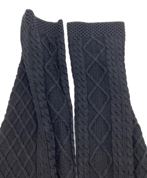 Sov.（ソブ）Sov. (ソブ) レーヨンナイロンダルケーブルニットジャケット ブラック サイズ:36の古着・服飾アイテム