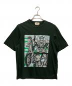 HERMESエルメス）の古着「MEGA Chariot Tシャツ」｜グリーン