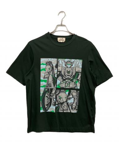 中古・古着通販】HERMES (エルメス) MEGA Chariot Tシャツ グリーン