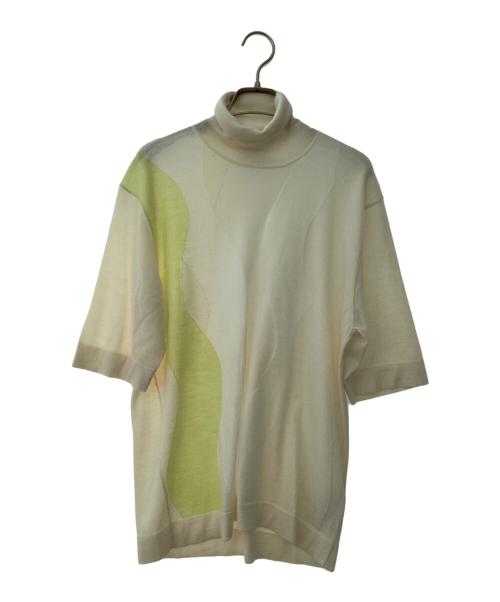 HERMES（エルメス）HERMES (エルメス) 半袖タートルネックニット ホワイト サイズ:Sの古着・服飾アイテム