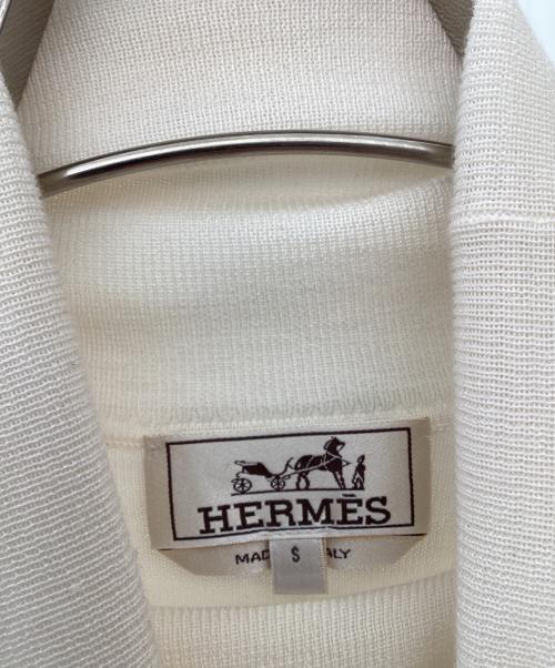 HERMES（エルメス）HERMES (エルメス) 半袖タートルネックニット ホワイト サイズ:Sの古着・服飾アイテム