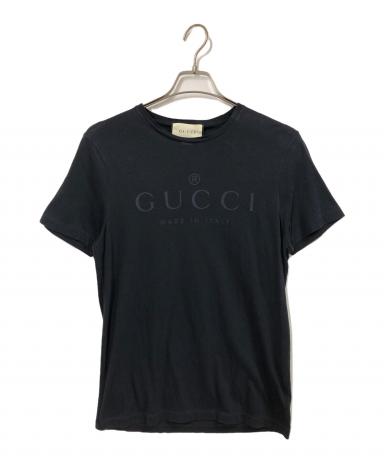 中古・古着通販】GUCCI (グッチ) プリントTシャツ ネイビー サイズ:S