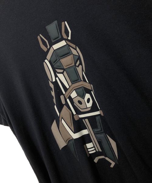 HERMES（エルメス）HERMES (エルメス) MEGA Chariot プリントTシャツ ネイビー サイズ:Sの古着・服飾アイテム