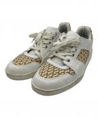 HERMESエルメス）の古着「Ｈロゴローカットスニーカー」｜ホワイト×ベージュ