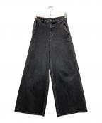theoryセオリー）の古着「New ST Denim Bk Wide HW Pant D GH」｜ブラック