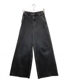 theory（セオリー）の古着「New ST Denim Bk Wide HW Pant D GH」｜ブラック