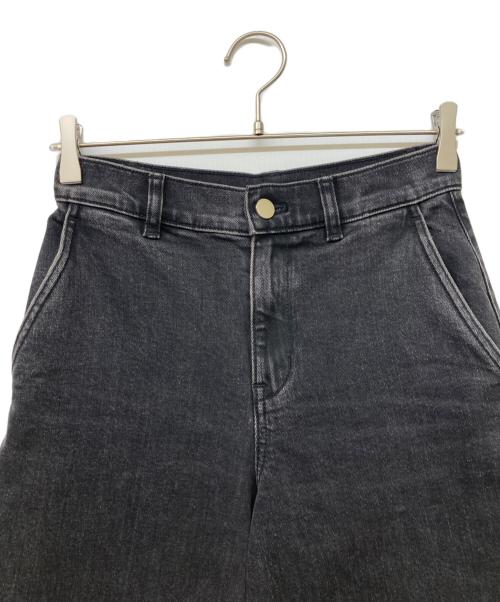 theory（セオリー）theory (セオリー) New ST Denim Bk Wide HW Pant D GH ブラック サイズ:24の古着・服飾アイテム