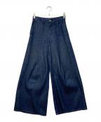 theoryセオリー）の古着「Drape Denim HW Wide Trouser D」｜インディゴ
