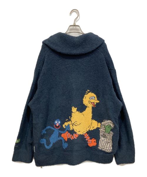 gelato pique（ジェラートピケ）gelato pique (ジェラートピケ) SESAME STREET (セサミストリート) ジャガードショールカーディガン ネイビー サイズ:L 未使用品の古着・服飾アイテム
