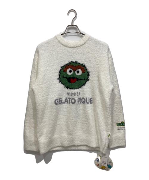 GELATO PIQUE HOMME（ジェラートピケ オム）GELATO PIQUE HOMME (ジェラートピケ オム) SESAME STREET (セサミストリート) ジャガードプルオーバー&ロングパンツセット ライトグリーン サイズ:Mの古着・服飾アイテム
