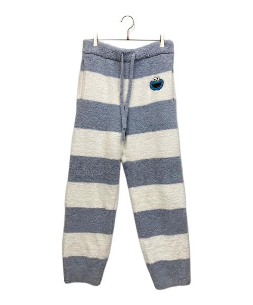 gelato pique（ジェラートピケ）gelato pique (ジェラートピケ) SESAME STREET (セサミストリート) ジャガードプルオーバー&ロングパンツセット ホワイト×ブルー サイズ:Mの古着・服飾アイテム