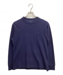 LACOSTE（ラコステ）の古着「LACOSTE 別注モックネックTシャツロングスリーブ」｜ネイビー