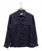 Massimo d’Augusto×Brilla per il gustoマッシモダウグスト×ブリッラ ペル イルグースト）の古着「別注TEO リネン ソリッド シャツジャケット」｜ネイビー