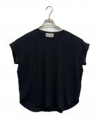 BEARDSLEYビアズリー）の古着「BEARDSLEY ストレッチジョーゼットブラウス」｜ブラック