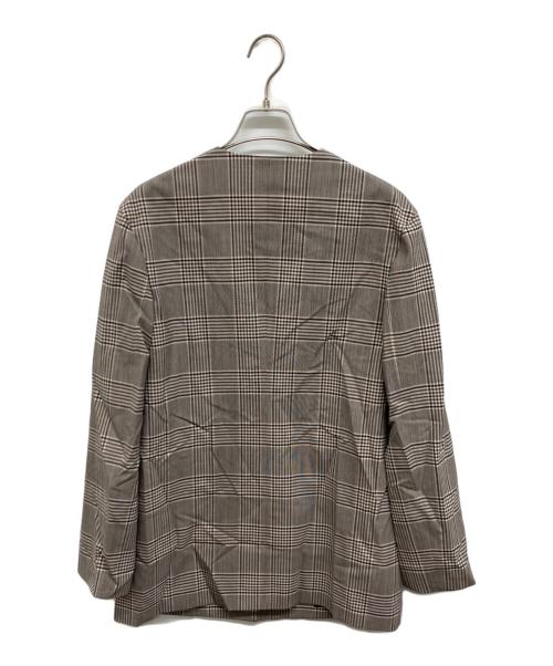 DES PRES（デ プレ）DES PRES (デ プレ) ウーステッドウールトロピカル リラックスノーカラージャケット グレー サイズ:36の古着・服飾アイテム