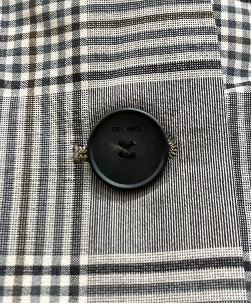 DES PRES（デ プレ）DES PRES (デ プレ) ウーステッドウールトロピカル リラックスノーカラージャケット グレー サイズ:36の古着・服飾アイテム