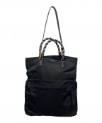 ANYA HINDMARCHアニヤ・ハインドマーチ）の古着「2WAY Nylon Tote with Bungee Handles」｜ブラック