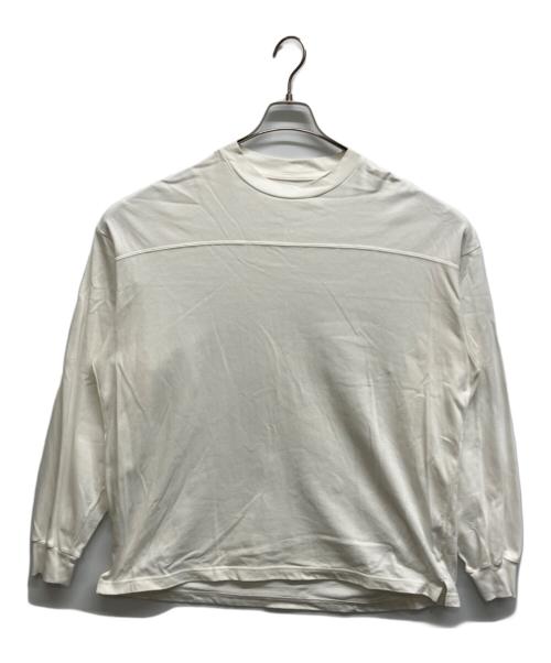 MARKA（マーカ）MARKA (マーカ) FOOT BALL TEE L/S SUVINGIZA天竺 ホワイト サイズ:1の古着・服飾アイテム
