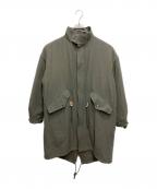 MARKAマーカ）の古着「MODS PARKA WOOL LINEN BACK SATIN」｜カーキ