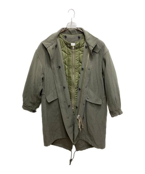 MARKA（マーカ）MARKA (マーカ) MODS PARKA WOOL LINEN BACK SATIN カーキ サイズ:1の古着・服飾アイテム