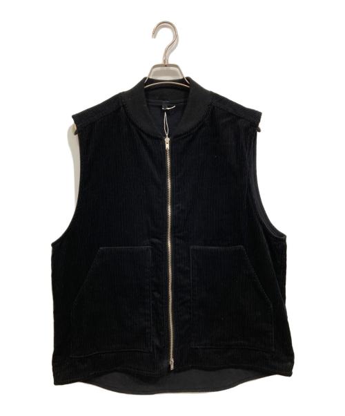 MARKA（マーカ）MARKA (マーカ) ORGANIC COTTON CORDUROY WORKERS VEST ブラック サイズ:2の古着・服飾アイテム