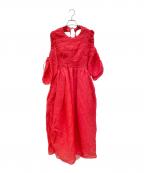 CECILIE BAHNSENセシリーバンセン）の古着「バックオープンワンピース」｜レッド