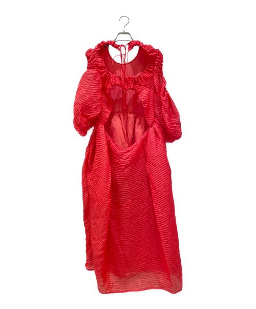 CECILIE BAHNSEN（セシリーバンセン）CECILIE BAHNSEN (セシリーバンセン) バックオープンワンピース レッド サイズ:UK6の古着・服飾アイテム