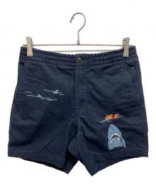 POLO RALPH LAUREN（ポロ・ラルフローレン）の古着「POLO RALPH LAUREN 刺繍ハーフパンツ」｜ネイビー
