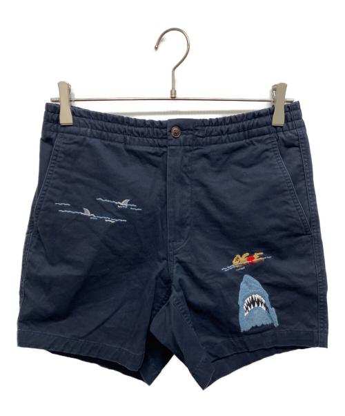 POLO RALPH LAUREN（ポロ・ラルフローレン）POLO RALPH LAUREN (ポロ・ラルフローレン) POLO RALPH LAUREN 刺繍ハーフパンツ ネイビー サイズ:XSの古着・服飾アイテム