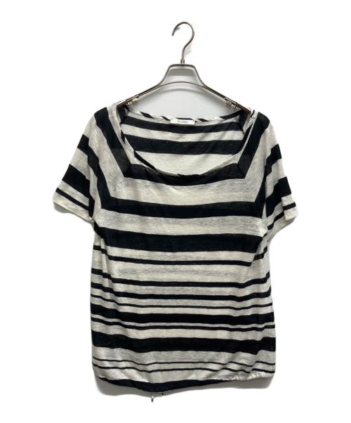 MaxMara（マックスマーラ）MaxMara (マックスマーラ) リネンニット ブラック×ホワイト サイズ:Sの古着・服飾アイテム