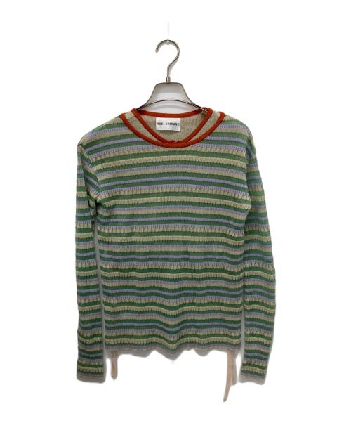 yuki shimane（ユキ シマネ）yuki shimane (ユキ シマネ) Random Rib knit vest top グリーン サイズ:Freeの古着・服飾アイテム