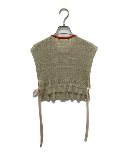yuki shimane（ユキ シマネ）yuki shimane (ユキ シマネ) Random Rib knit vest top グリーン サイズ:Freeの古着・服飾アイテム