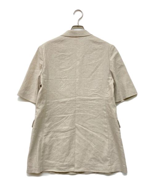 journal standard L'essage（ジャーナルスタンダード レサージュ）journal standard L'essage (ジャーナルスタンダード レサージュ) 24SS リネンストレッチハーフスリーブジャケット ベージュ サイズ:‐の古着・服飾アイテム