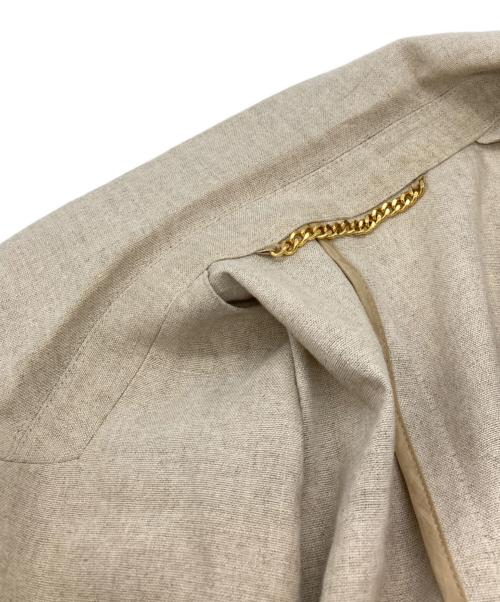 journal standard L'essage（ジャーナルスタンダード レサージュ）journal standard L'essage (ジャーナルスタンダード レサージュ) 24SS リネンストレッチハーフスリーブジャケット ベージュ サイズ:‐の古着・服飾アイテム