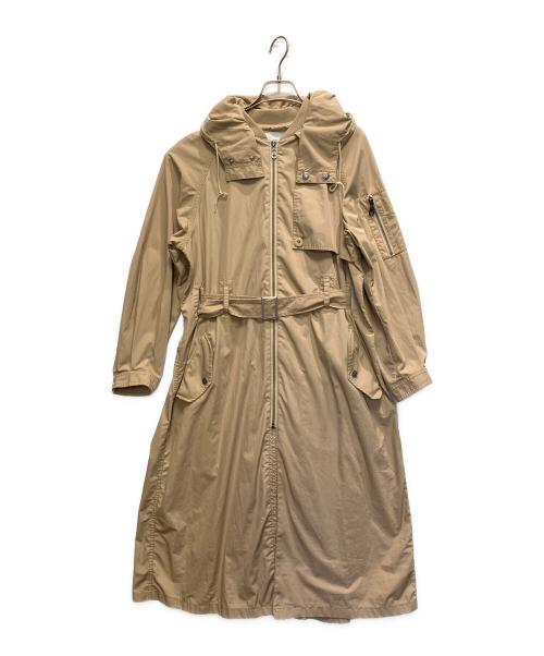 AVIREX Belle（アヴィレックス ベル）AVIREX Belle (アヴィレックス ベル) スタンドシェルロングジャケット ベージュ サイズ:Ｍの古着・服飾アイテム