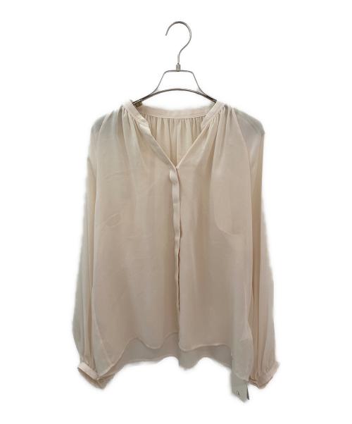 IENA（イエナ）IENA (イエナ) シアージョーゼット ギャザーブラウス ベージュ サイズ:Free 未使用品の古着・服飾アイテム