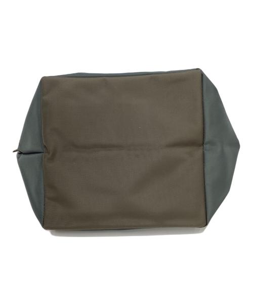 Herve Chapelier（エルベシャプリエ）Herve Chapelier (エルベシャプリエ) ナイロン舟形トートバッグ M グレー×ブラウン サイズ:下記参照の古着・服飾アイテム