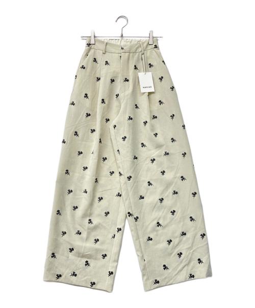 machatt（マチャット）MACHATT (マチャット) エンブロイダリーワイドパンツ ベージュ サイズ:36 未使用品の古着・服飾アイテム